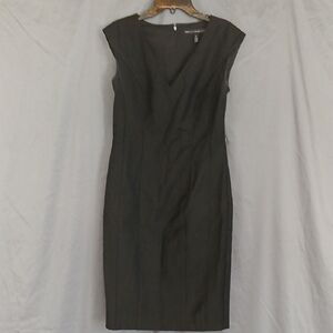 Chic Black V-Neck Midi Dress